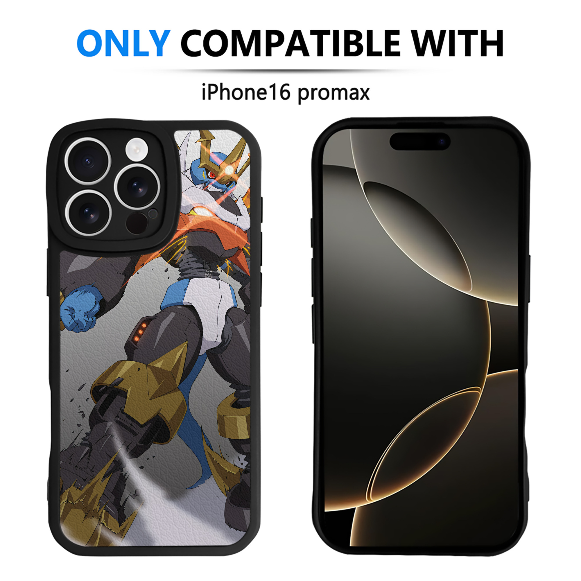 （画像用） Digimon デジタルモンスター/デジモン 【iPhone 16シリーズ対応】シリコンスマホケース（レザー調） 材質：シリコン